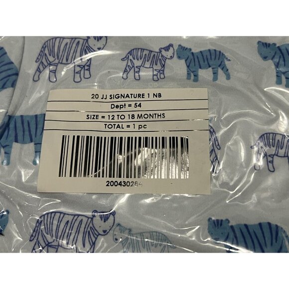 Janie & Jack One Piece Baby Boys Signature Tiger Cotton Romper Sz 12-18 Months B - Picture 4 of 6